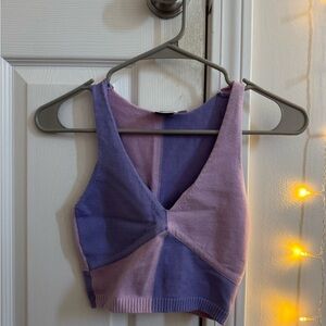 Princess Polly Purple and Pink Cropped Tank Top